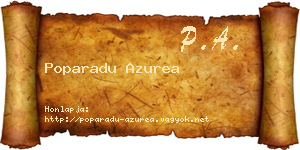 Poparadu Azurea névjegykártya